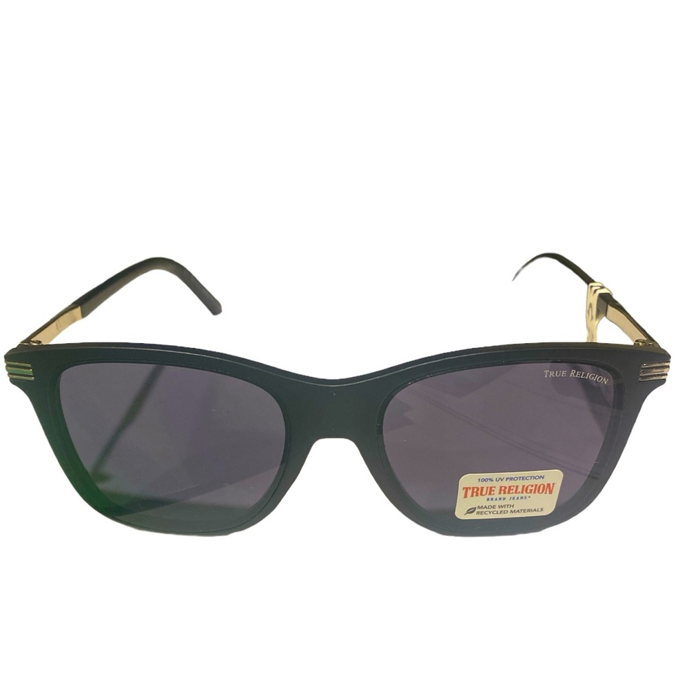 True Religion black matte and metal sunglasses